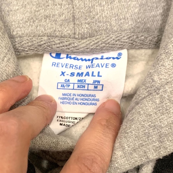 Champion reverse weave hoodie oxford grey Mens size XS - Picture 2 of 6